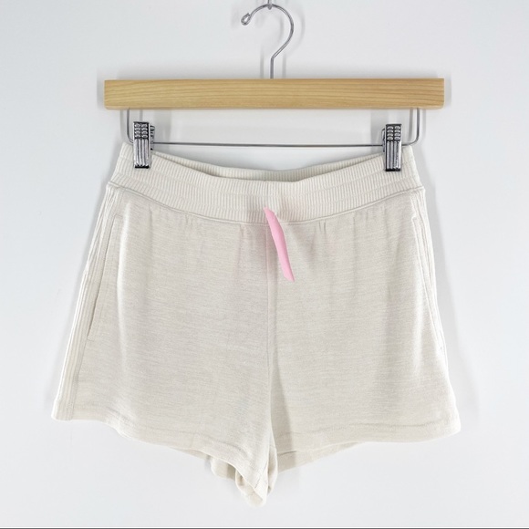 NWT Rag & Bone Lounge Pajama Set Nigthwear Knit Top Shorts Off White Beige XS - Picture 12 of 16